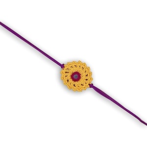 prapti handicrafts handmade designer crochet eco-friendly rakhi for brotherssisterskids combo pack