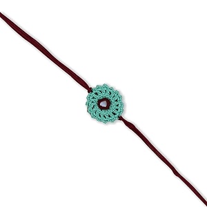 prapti handicrafts handmade designer crochet eco-friendly rakhi for brotherssisterskids combo pack