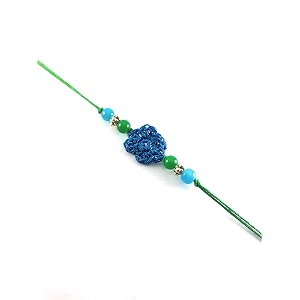 prapti handicrafts handmade designer crochet eco-friendly rakhi for brotherssisterskids combo pack