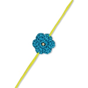 prapti handicrafts handmade designer crochet eco-friendly rakhi for brotherssisterskids combo pack