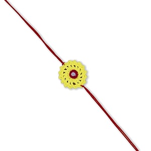 prapti handicrafts handmade designer crochet eco-friendly rakhi for brotherssisterskids combo pack