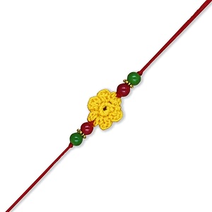 prapti handicrafts handmade designer crochet eco-friendly rakhi for brotherssisterskids combo pack
