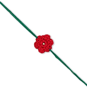 prapti handicrafts handmade designer crochet eco-friendly rakhi for brotherssisterskids combo pack