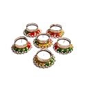 Prapti Handicrafts Handmade Tealight Candle Holders for Diwali Decoration,Home Decor Gifts Items/Diya for Home Office Pooja,Durga Puja Gift Sets (Multi Ring Small, Pack of 6)