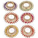 Prapti Handicrafts Handmade Tealight Candle Holders for Diwali Decoration,Home Decor Gifts Items/Diya for Home Office Pooja,Durga Puja Gift Sets (Multi Ring Big, Pack of 10)