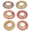 Prapti Handicrafts Handmade Tealight Candle Holders for Diwali Decoration,Home Decor Gifts Items/Diya for Home Office Pooja,Durga Puja Gift Sets (Multi Ring Big, Pack of 15)
