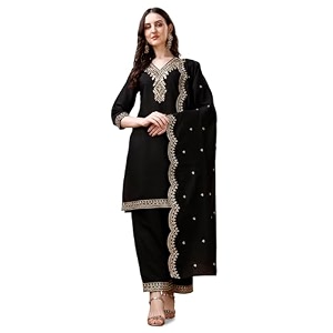 Pratham Blue Kurta Set for Women Silk