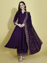 PRATHAM BLUE Women Kurta Palazzo Dupatta Set