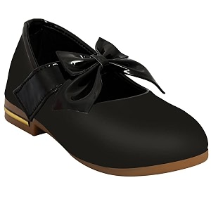 casual leather girl39s bellie trendy bow style flat ballet for baby girl39s black- 12 months-18 months
