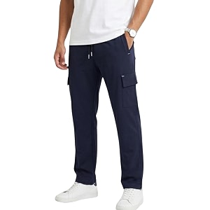 Pravarsha Mens Cotton Cargo Jogger Pants Relaxed