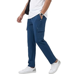 Pravarsha Mens Cotton Cargo Jogger Pants Relaxed