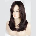 Women's Full Head Hair Wig - Natural Brown Layered Hair Extension for Women and Girls (Brown) Medium
