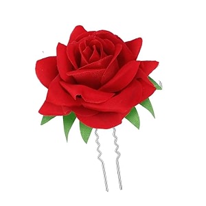 rose flower hairpin brooch clip for women pack of 1