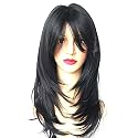 Women Hair Wig Black 24 Inches Long Straight Wig | Washable Full Head Hair Wig for Birthday, Party, Wedding, Halloween and Cosplay