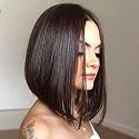 Women Hair Wig Brown 11 Inches Straight Wig | Washable Shoulder Length Hair Wig for Birthday, Party, Wedding, Halloween and Cosplay