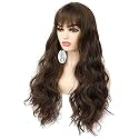 Women Hair Wig Brown 24 Inches Long Curly Flick Wig | Washable Full Head Hair Wig for Birthday, Party, Wedding, Halloween and Cosplay