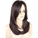 Women Hair Wig Brown 24 Inches Long Straight Wig | Washable Full Head Hair Wig for Birthday, Party, Wedding, Halloween and Cosplay