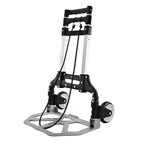 pravyta 80 kg aluminum alloy heavy duty trolley cart foldable telescopic handle rolling trolley cart for home travel gift and supermarket grocery cart 80 kg luggage trolley