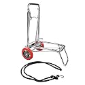 Pravyta Stainless Steel 2 Wheel Portable Luggage Hand Cart Trolley Heavy Duty Folding Trolley Travel Handheld Luggage Trolley Luggage Trolley for Home Office Shopping (2 Wheel Luggage Trolley)
