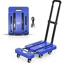 pravyta Rolling Grocery Foldable Cart Aluminum Folding Shopping Trolley Cart Travel Luggage Shopping Trolley (150kg Luggage Trolley)