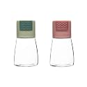 PRAYAS Pepper Grinders Refillable Multi-Function Salt and Pepper Grinder Set Classic Manual Spice Grinder Easy Clean (Pack of 2, Random)