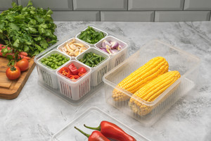 prayati plastic grocery container  - 2200 ml white