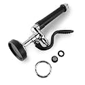 Pre Rinse Sprayer Commercial Sink Faucet Spray Valve Chrome Finished (Black), (IM-US-KH12)