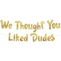 Pre-Strung Funny Bachelor Party Gold Glitter Banner - Funny Bachelorette Party Decorations for Her - Party Supplies, Favors and Gifts