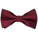 Pre-Tied Adjustable Solid Tuxedo Bow Tie for Boys and Men