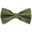 Pre-Tied Adjustable Solid Tuxedo Bow Tie for Boys and Men