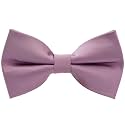 Pre-Tied Adjustable Solid Tuxedo Bow Tie for Boys and Men