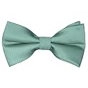 Pre-Tied Adjustable Solid Tuxedo Bow Tie for Boys and Men
