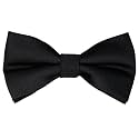 Pre-Tied Adjustable Solid Tuxedo Bow Tie for Boys and Men