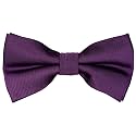 Pre-Tied Adjustable Solid Tuxedo Bow Tie for Boys and Men