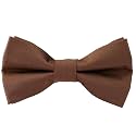 Pre-Tied Adjustable Solid Tuxedo Bow Tie for Boys and Men