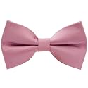Pre-Tied Adjustable Solid Tuxedo Bow Tie for Boys and Men