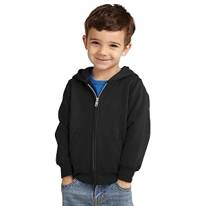precious cargo unisexbaby full zip hooded sweatshirt 2t jet black