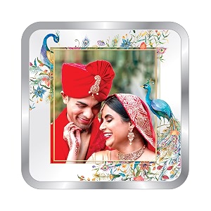 truesilver acpl bis hallmarked personalised silver coin 10 gram  20 gram  50 gram  100 gram newly married marriage wedding anniversary 999 pure by acpl
