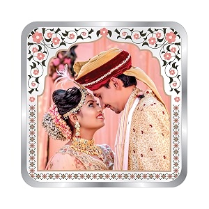 truesilver acpl bis hallmarked personalised silver coin 10 gram  20 gram  50 gram  100 gram newly married marriage wedding anniversary 999 pure by acpl