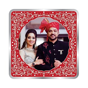 truesilver acpl bis hallmarked personalised silver coin 10 gram  20 gram  50 gram  100 gram newly married marriage wedding anniversary 999 pure by acpl