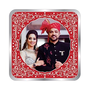 truesilver acpl bis hallmarked personalised silver coin 10 gram  20 gram  50 gram  100 gram newly married marriage wedding anniversary 999 pure by acpl