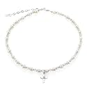 Precious Pieces Cross Bracelet, .925 Sterling Silver