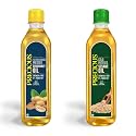 Precious Pure &amp; Natural Cooking Oil Combo - Your Key to a Healthy Lifestyle! Wood Pressed Groundnut Oil and Cold Pressed Black Sesame Oil - Chemical-Free | 0% Transfat | Fitness Enthusiasts, and Health-conscious Individua