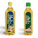 PRECIOUS Wood Pressed Groundnut Oil (1 litre), Sesame Oil (500ml) Combo - 100% Pure and Healthy Cooking Oil, Unrefined and Cholesterol-Free