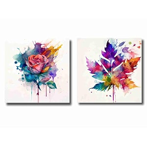 saf precisio wooden framed canvas painting set of 2 colorful rose canvas wall art painting for home dcor officefor bedromliving room home wall and office interior pre-cr191a