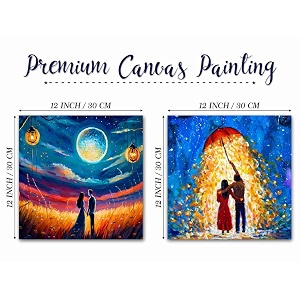 saf precisio wooden framed canvas painting set of 2 abstract couple theme canvas wall art painting for home dcor officefor bedromliving room home wall and office interior pre-cr179a