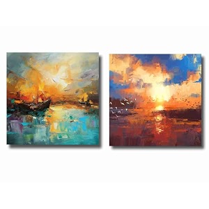 saf paintings wooden framed canvas painting set of 2 abstract theme canvas wall art painting for home dcor officefor bedromliving room home wall and office interior cr-190