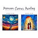 SAF Precisio Wooden Framed Canvas Painting ||Set Of 2 Abstract Couple Theme Canvas Wall Art Painting For Home Décor Office||For Bedrom,Living Room Home Wall And Office Interior Pre-Cr179A