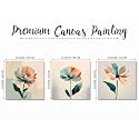 SAF paintings Wooden Framed Canvas Painting ||Set Of 3 Abstract Floral Theme Canvas Wall Art Painting for Home Décor Office||For Bedrom,Living Room Home wall and Office Interior CR-178