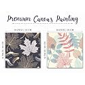 SAF Precisio Wooden Framed Canvas Painting ||Set Of 2 Tropical Leaves Canvas Wall Art Painting For Home Décor Office||For Bedrom,Living Room Home Wall And Office Interior Pre-Cr180A